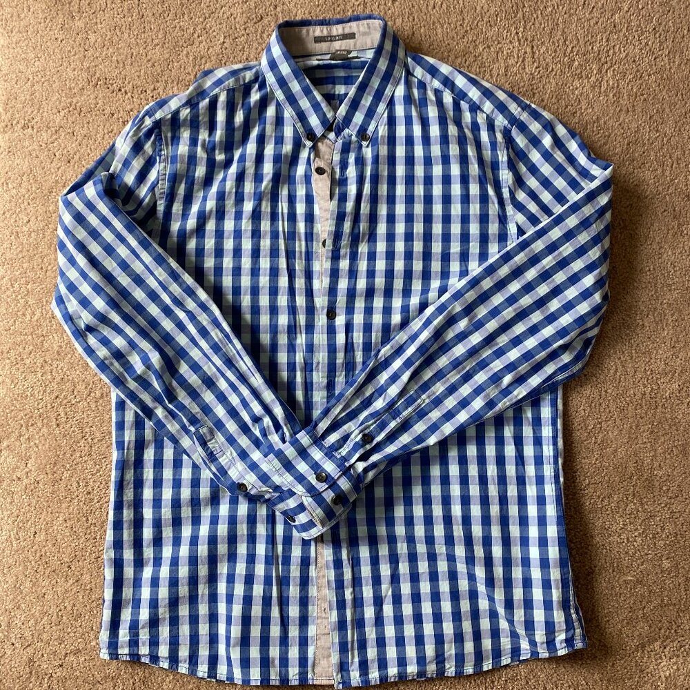 Kenneth Cole Reaction Men's M Grid Shirt
